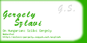 gergely szlavi business card
