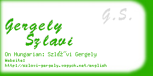 gergely szlavi business card